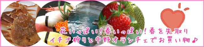 花いっぱい!春いっぱい!春を先取り・イチゴ狩りと中野オランチェでお買い物♪